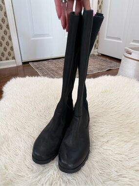 Sorel Black Over-The-Knee Stretch Boots